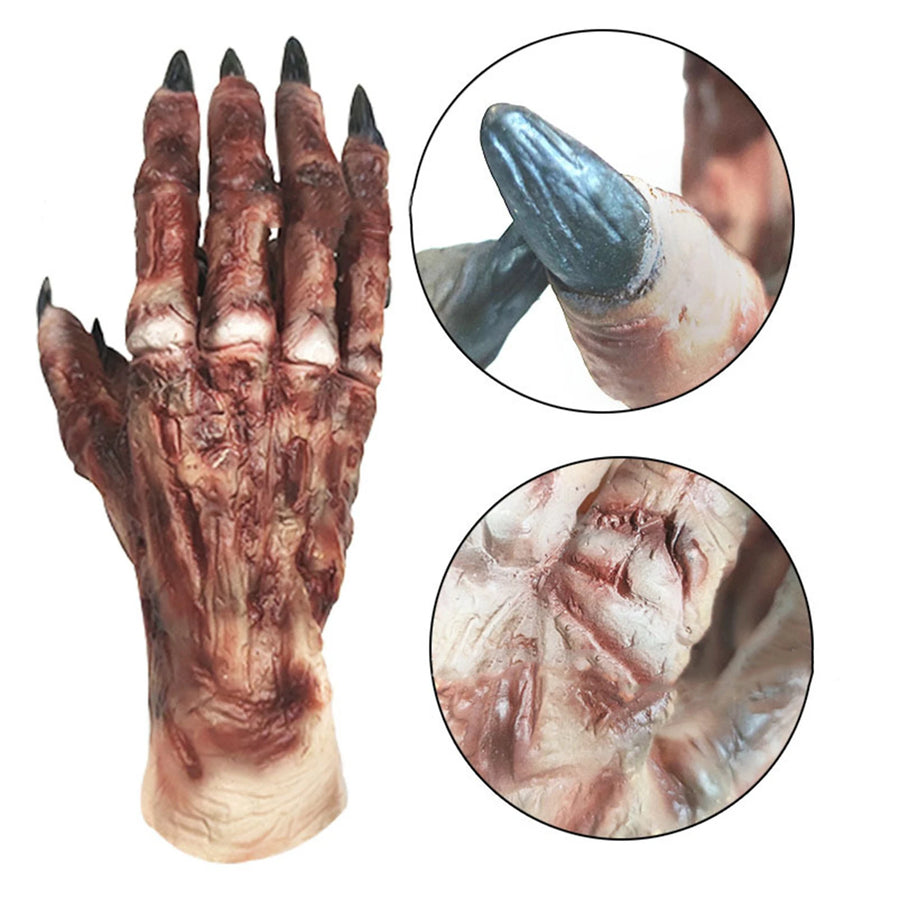 Gants Bête Loup-Garou en Latex