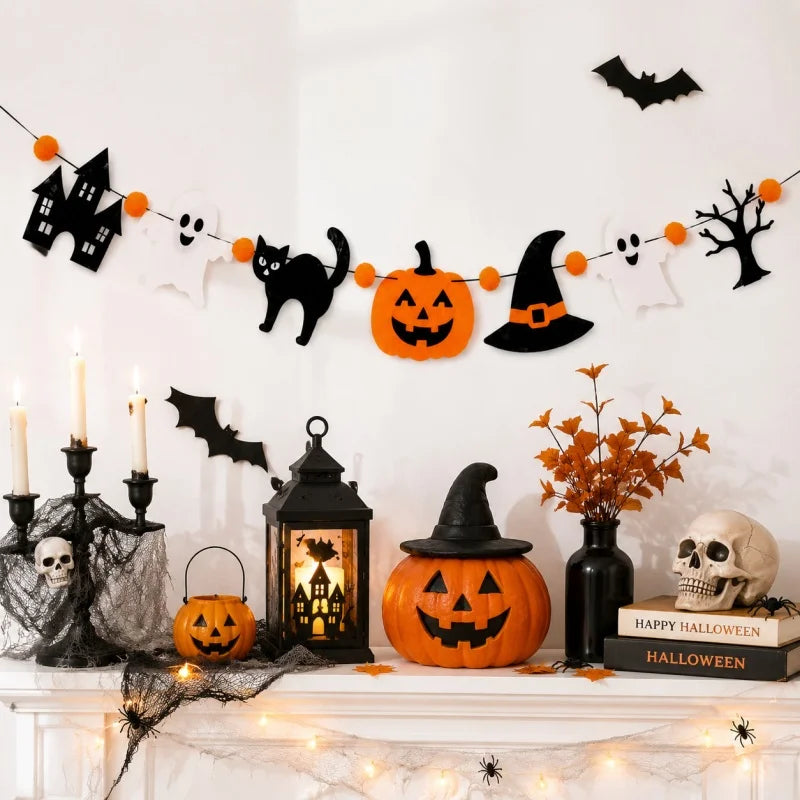 Guirlande Bannière en Feutrine Halloween - Fanions Décoratifs – vue 13