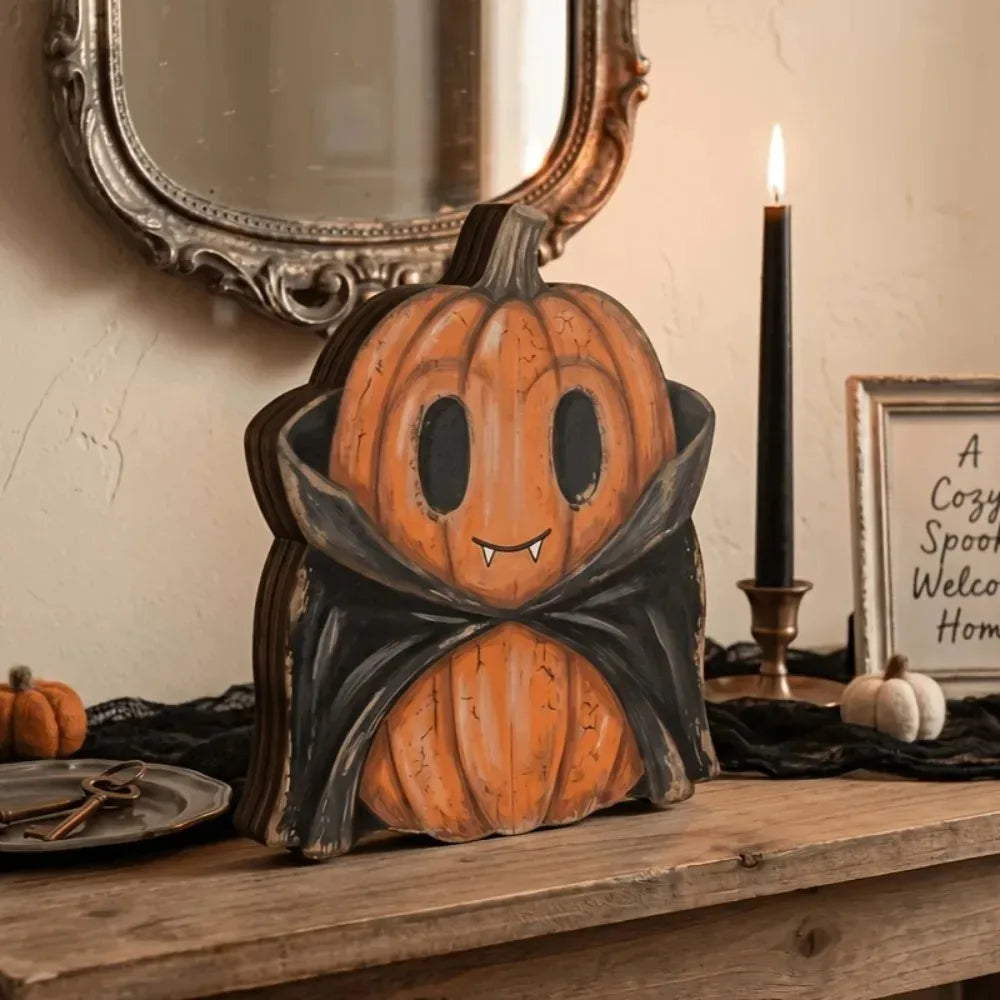 Décoration en bois noire Halloween – vue 2
