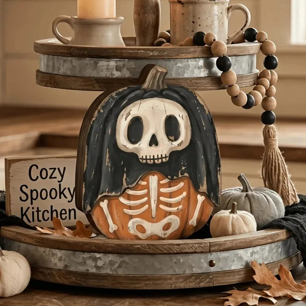 Décorations Halloween en Bois à Poser – Six Modèles