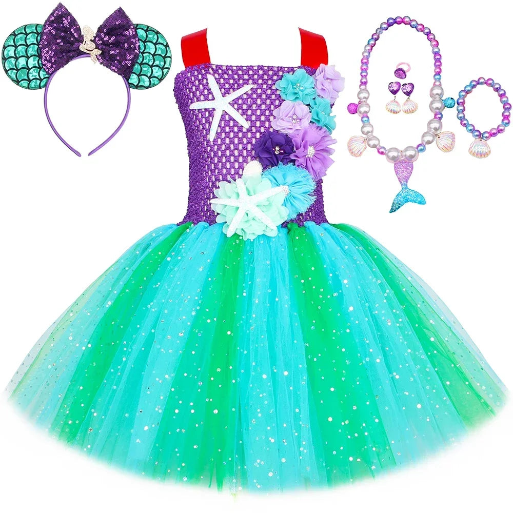 Robe Tutu Sirène Pailletée Fille