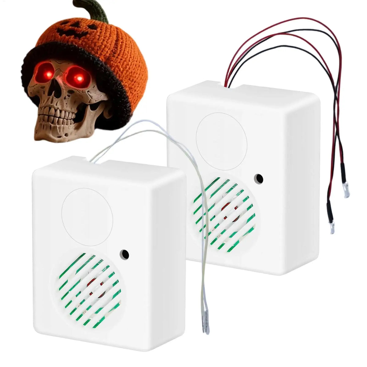 Yeux LED Effrayants avec Son et Détecteur de Mouvement – Lot de 2