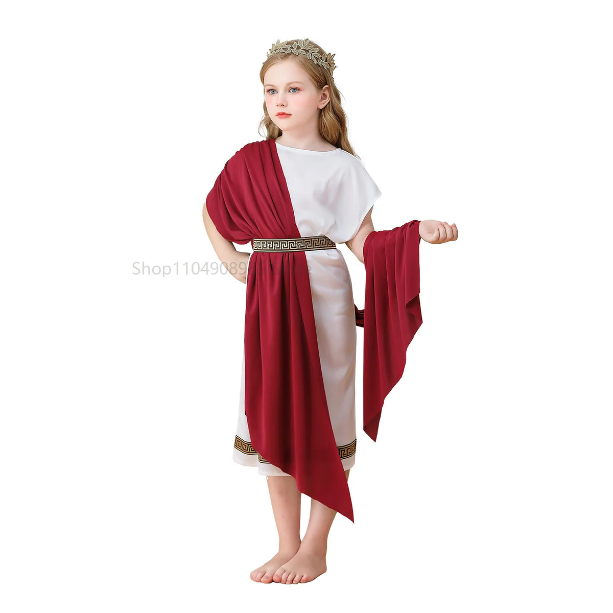 Robe Déesse Grecque Bleue Fille