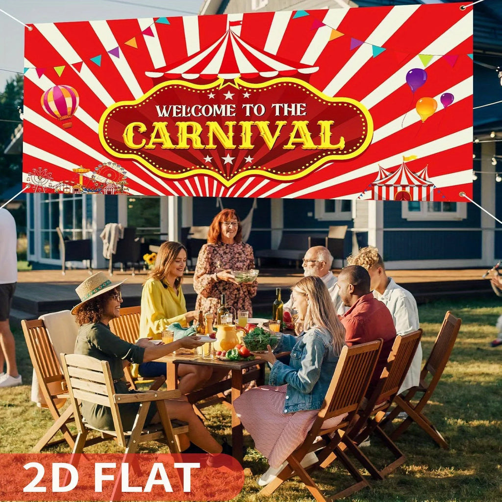 Toile de fond bienvenue au cirque Carnaval - Panoplia