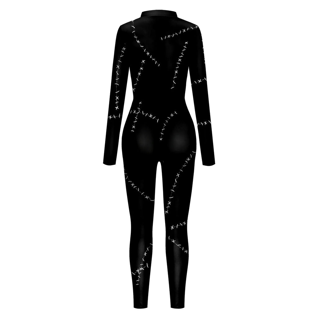 Combinaison Chat Noir Femme - Costume Moulant Halloween – vue 3