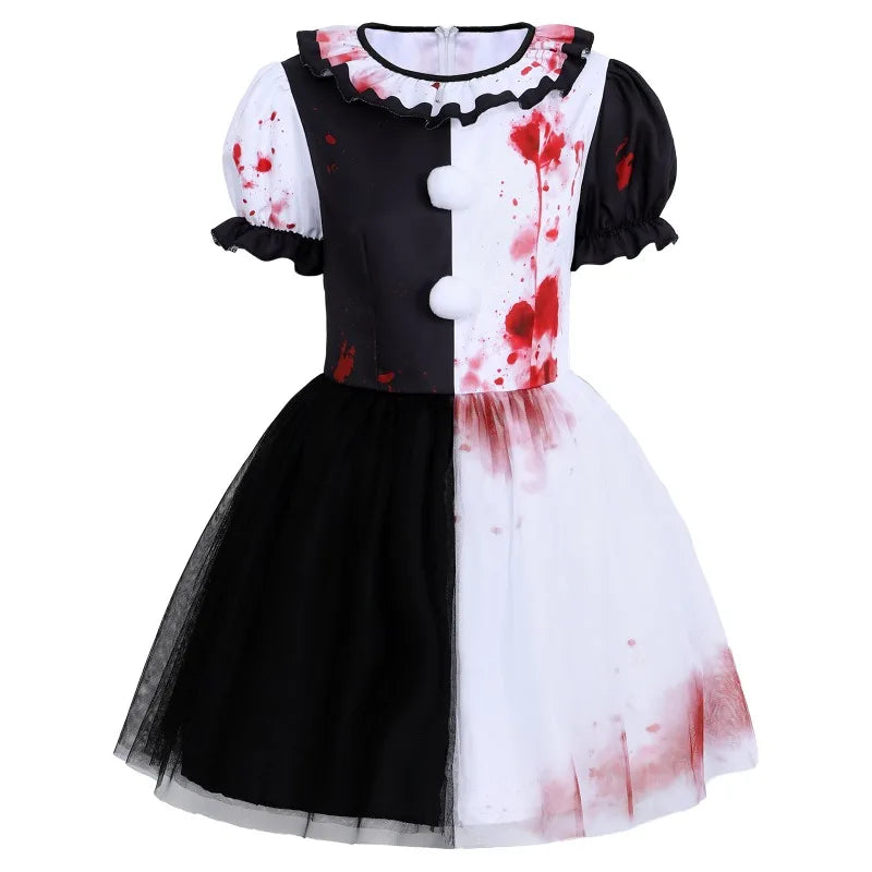 Robe Tutu Clown d'Horreur Noir et Blanc – S à XXL