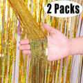 Rideaux à Franges Métallisés – Lot de 2, Plusieurs Couleurs