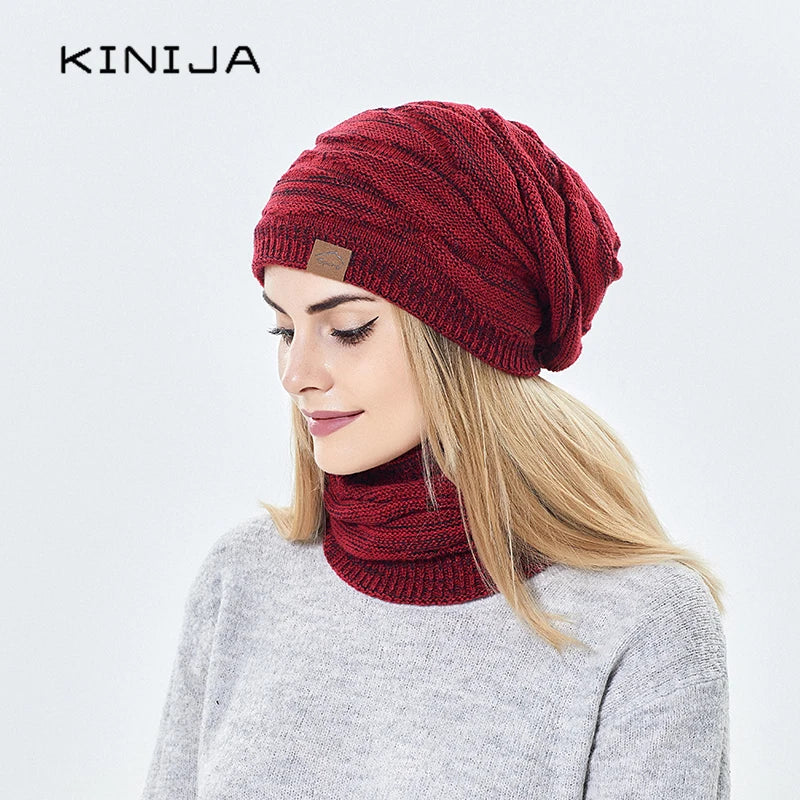 Ensemble Bonnet et Écharpe Hiver – Plusieurs Couleurs