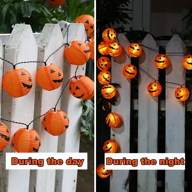 Guirlande Solaire LED Halloween – Lanternes, 3,5 à 6,5 m
