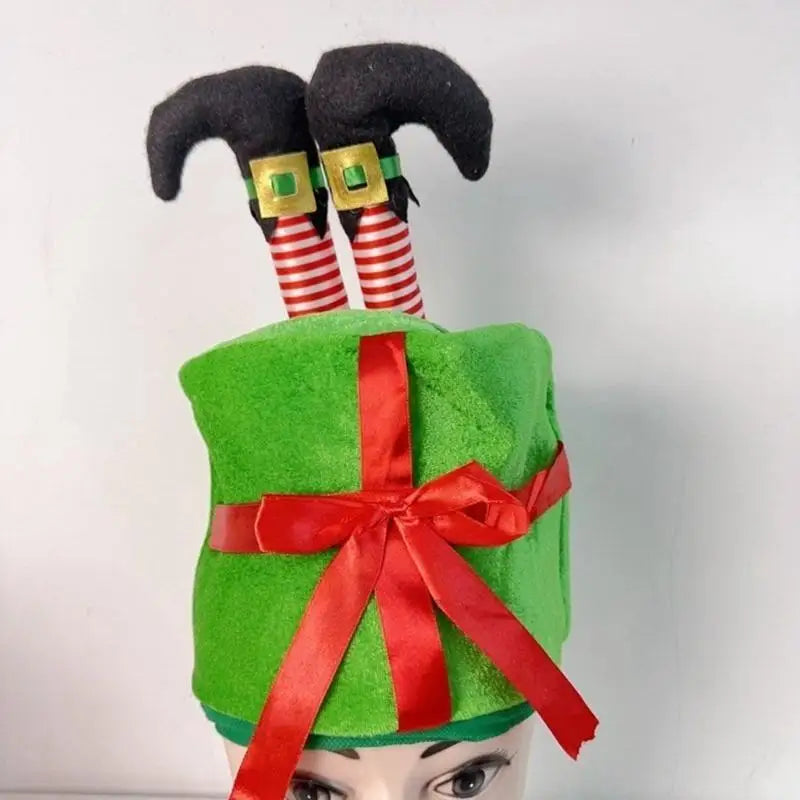 Chapeau Cadeau de Noël avec Jambes