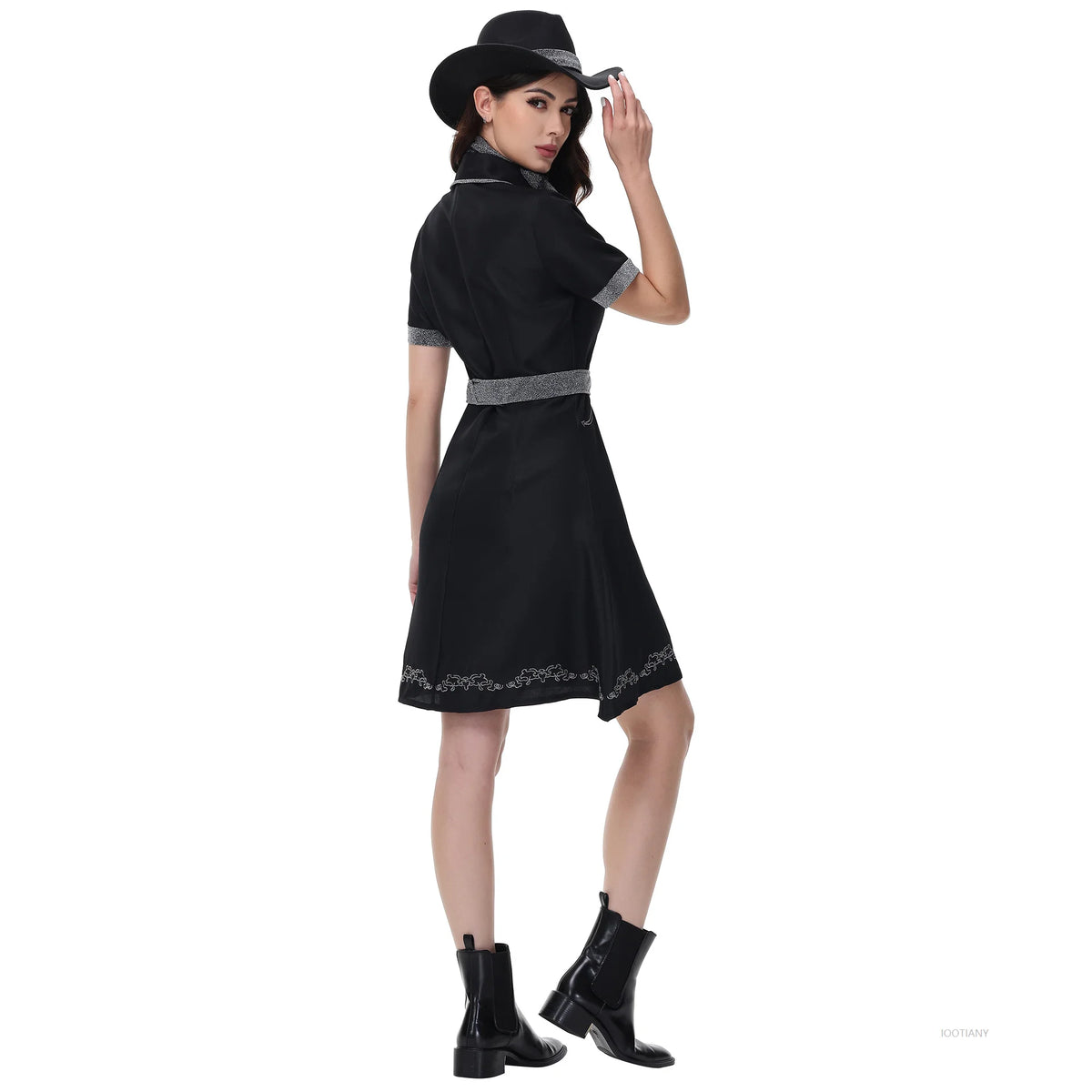Costume Cow-Girl Femme – Western Noir, M ou XL
