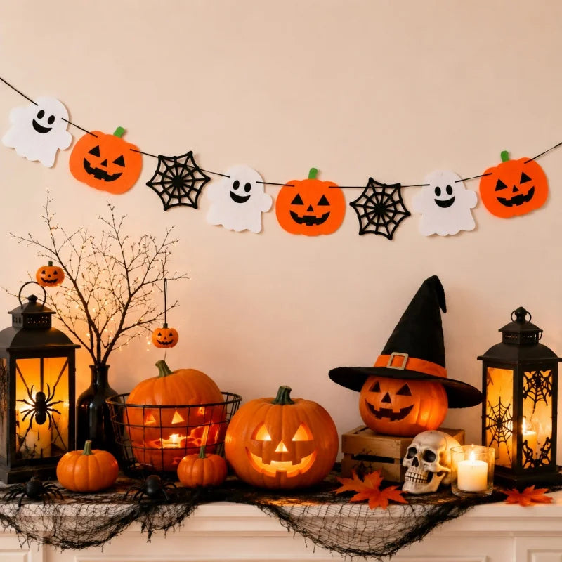 Guirlande Bannière en Feutrine Halloween - Fanions Décoratifs – vue 19