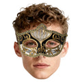 Masque vénitien doré peint à la main – vue 6