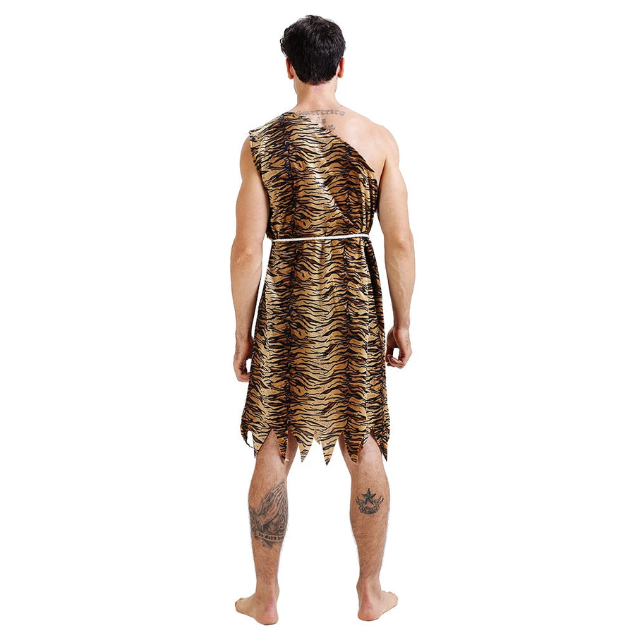 Déguisement Homme des Cavernes Couple Imprimé Tigre – vue 2
