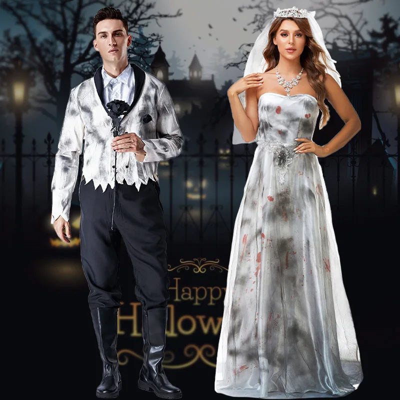 Déguisement Marié Zombie ou Mariée Fantôme – Adulte
