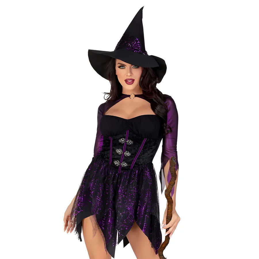 Robe de Sorcière Femme – Déguisement Taille Unique
