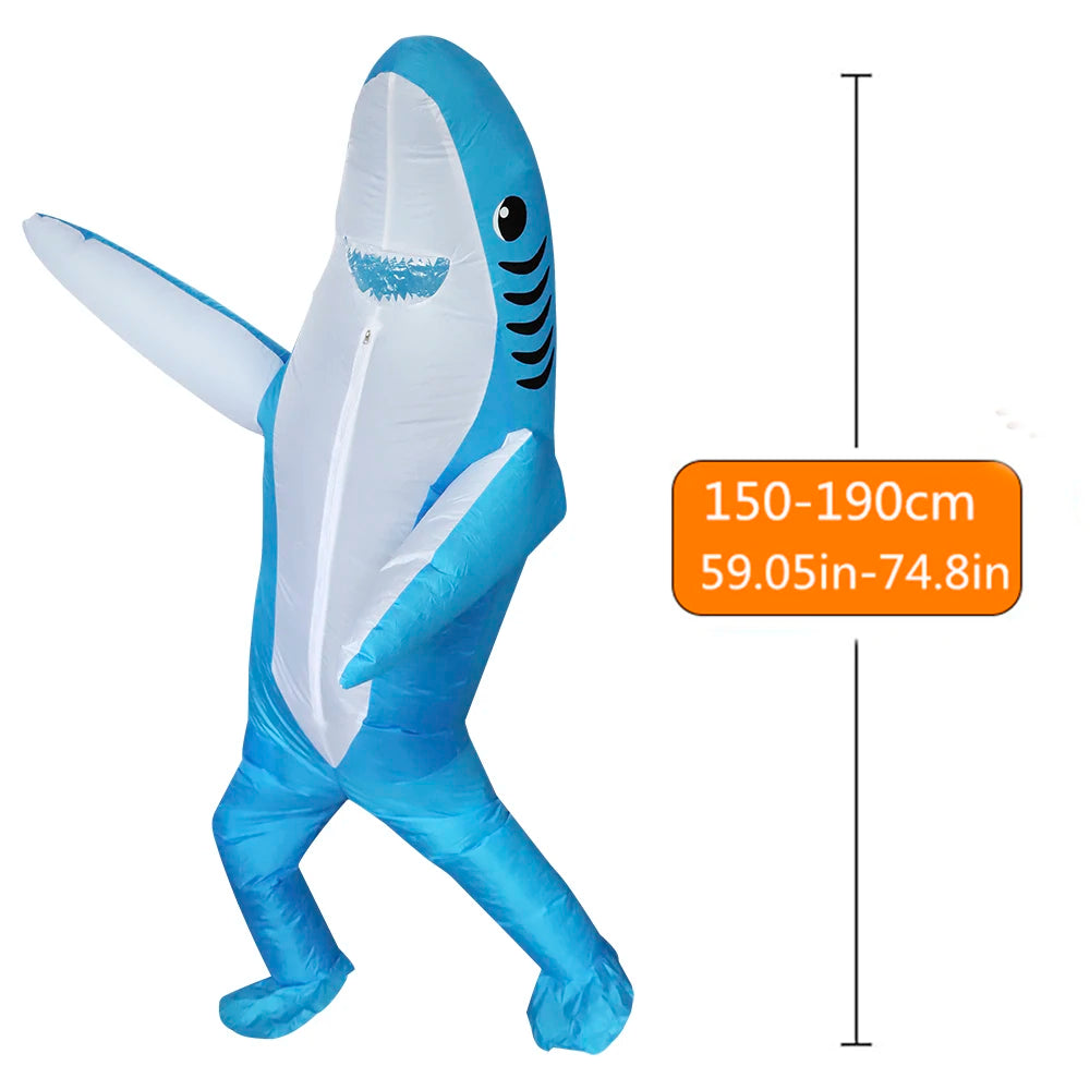 Déguisement Requin Gonflable - Combinaison Costume Debout Adulte – vue 3