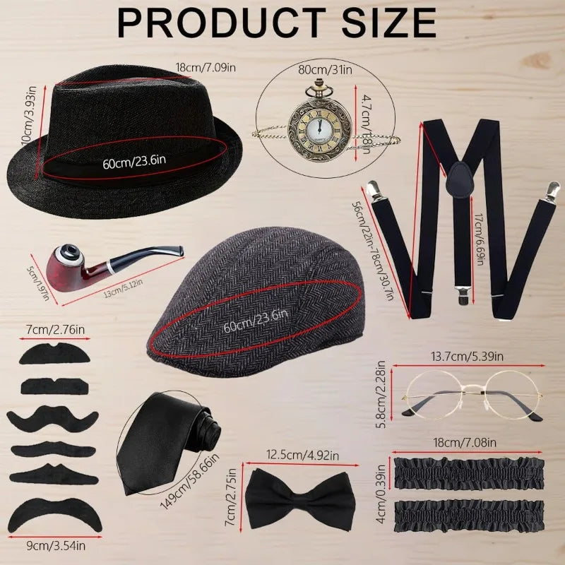 Kit Gangster Années 20 Homme avec Béret