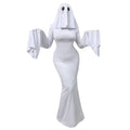 Robe Fantôme Blanche Femme avec Foulard – vue 6