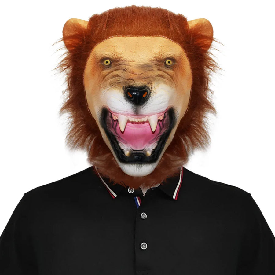 Masque Lion en Latex avec Crinière