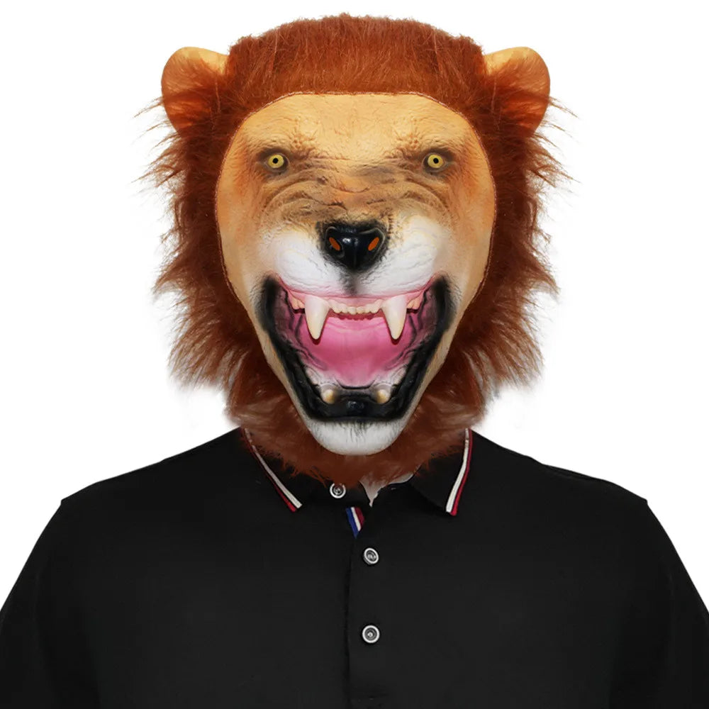 Masque de Lion en Latex avec Crinière