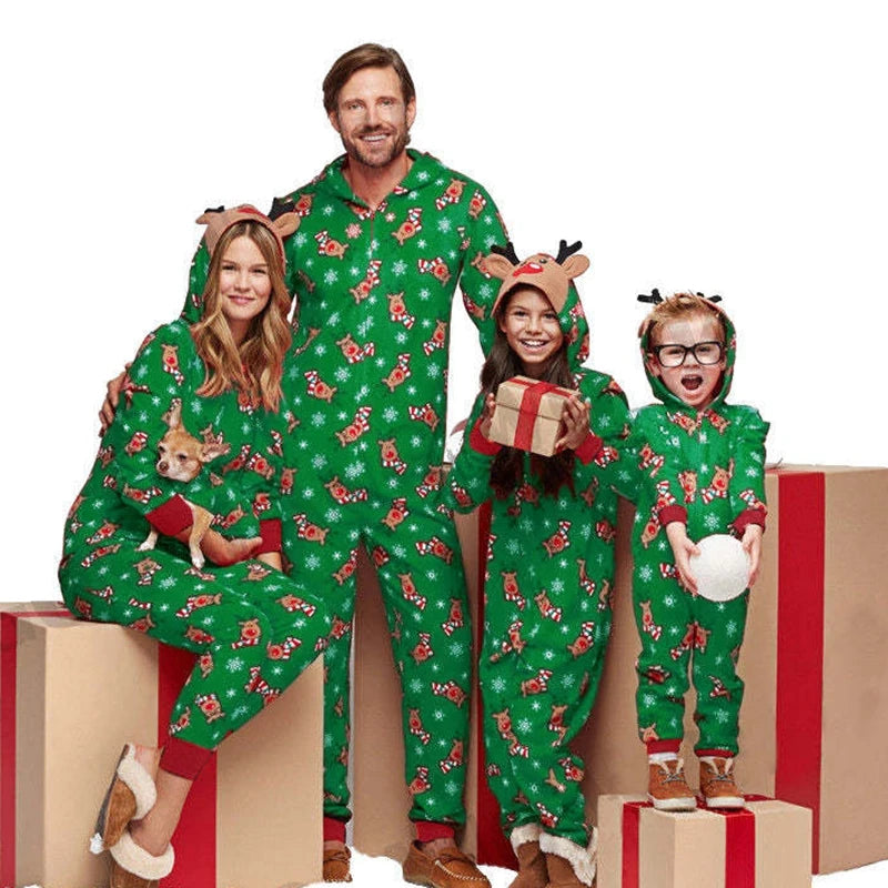 Combinaison Famille Élan de Noël - Pyjama à Capuche – vue 7