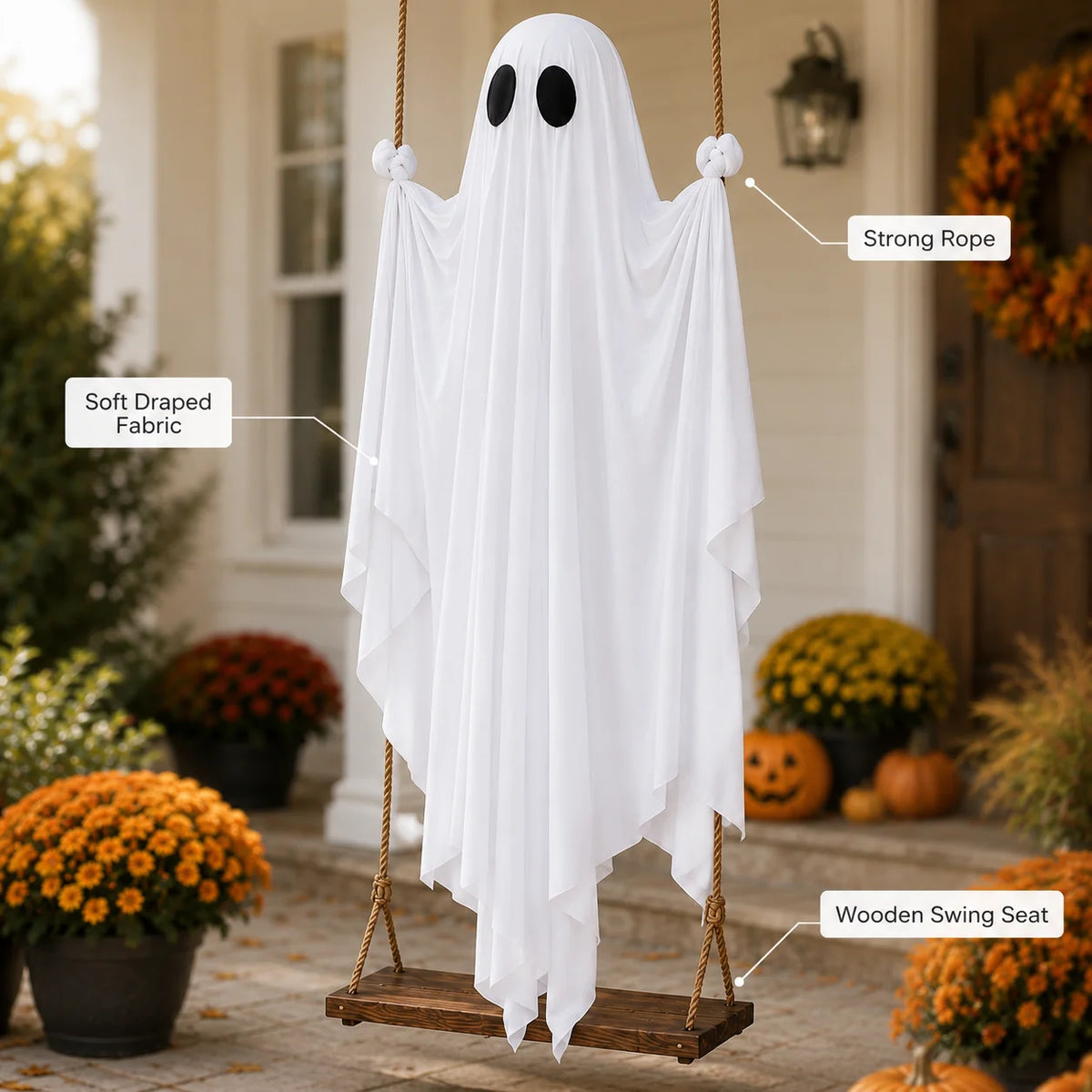 Fantôme Suspendu Halloween – Décoration de Jardin