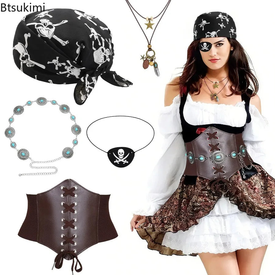 Kit Accessoires Pirate – Foulard et Ceinture Chaîne
