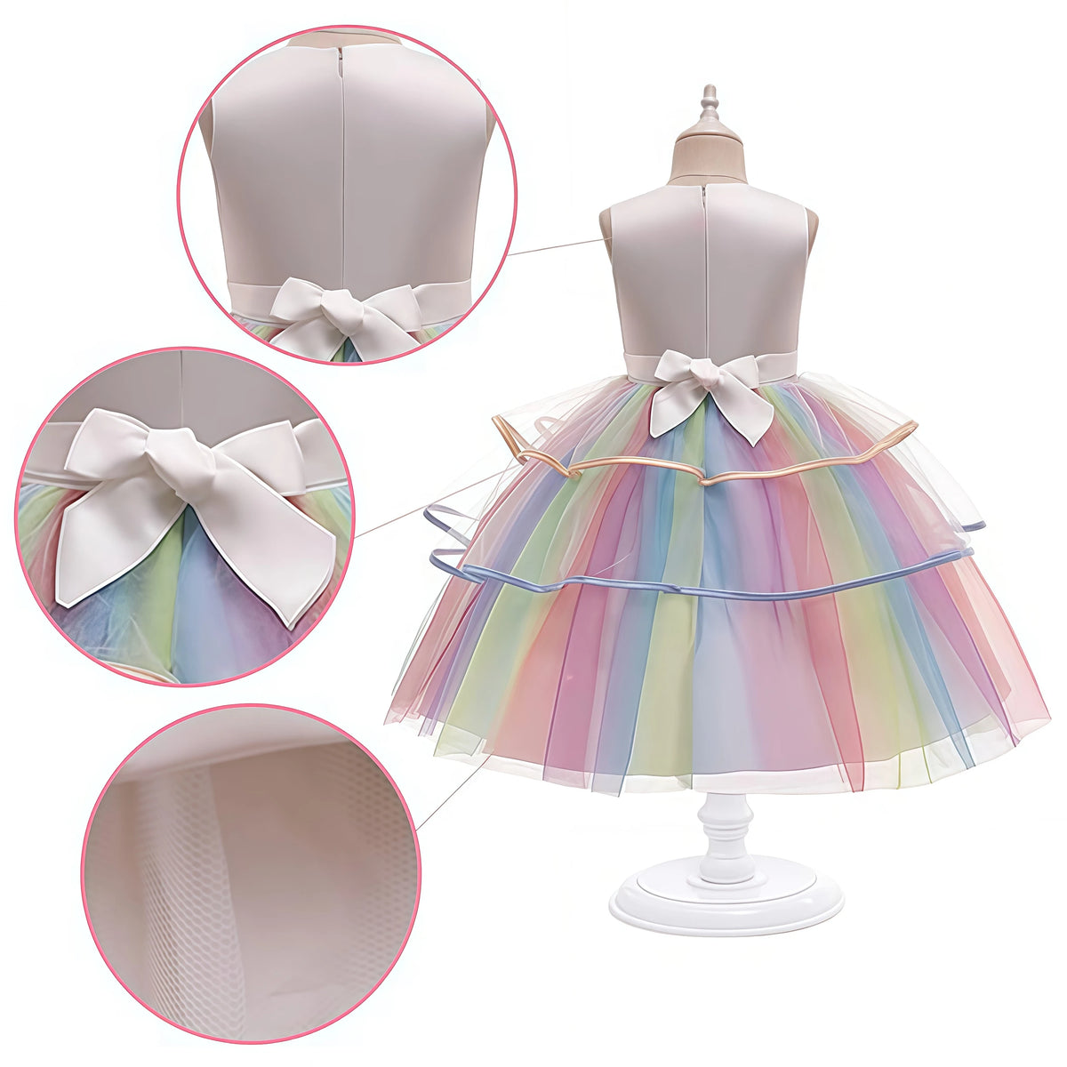 Robe Licorne Arc-en-Ciel Fille