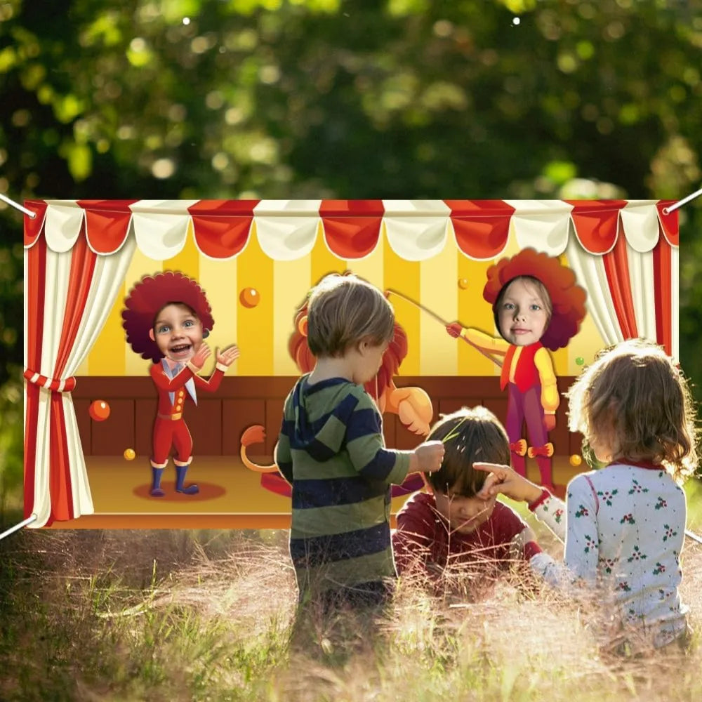 Toile de fond animaux cirque Carnaval – vue 5