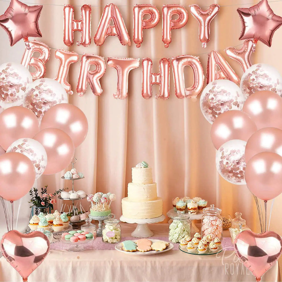 Ensemble Décorations Joyeux Anniversaire – Plusieurs Coloris