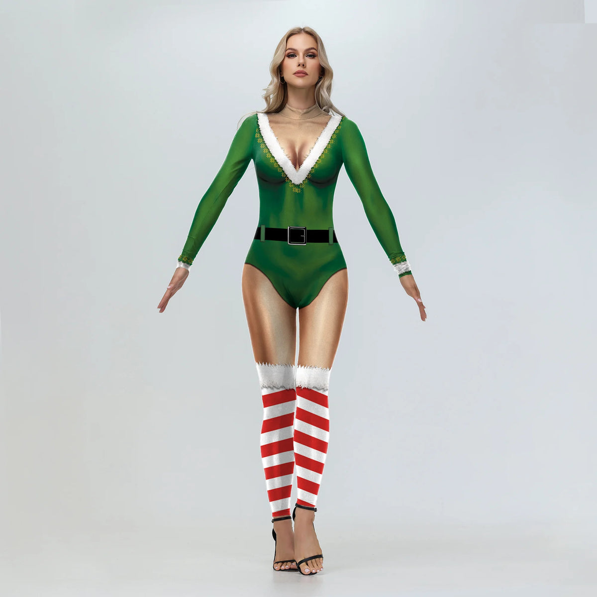Combinaison Moulante Père Noël Imprimée – Tenue de Fête – vue 2