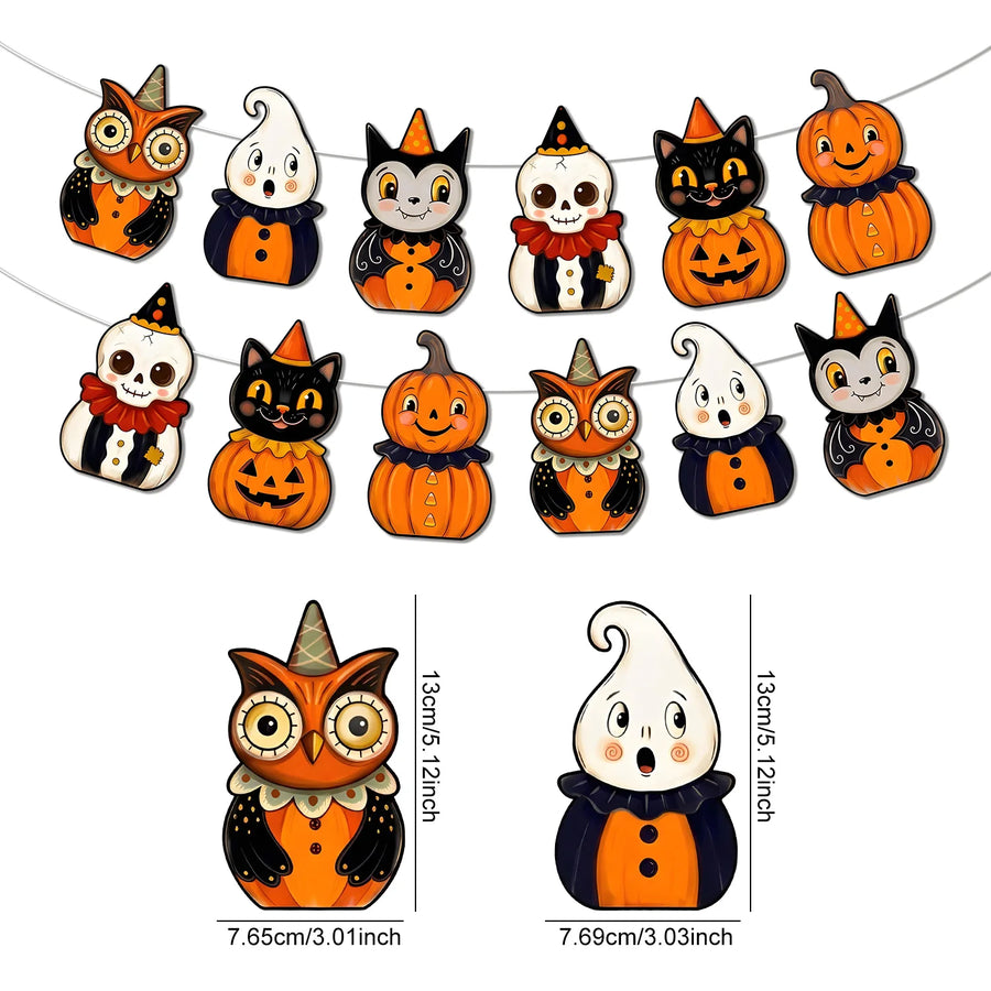 Guirlande décorative en papier Halloween – 5 coloris – vue 9