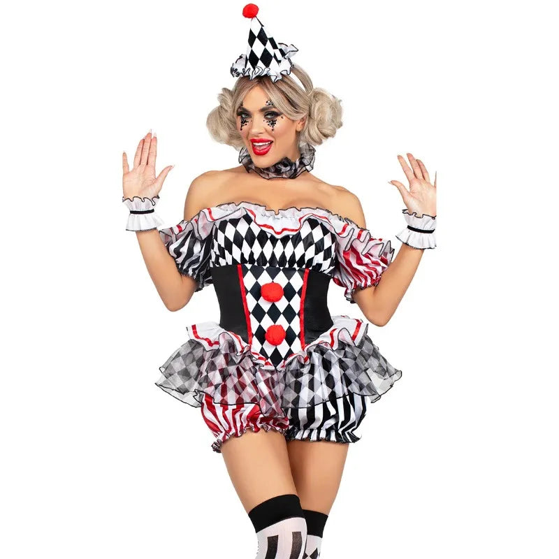 Déguisement Bouffon Clown Femme