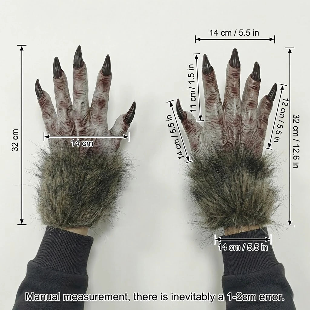 Gants Mains de Zombie Monstre à Griffes – vue 2
