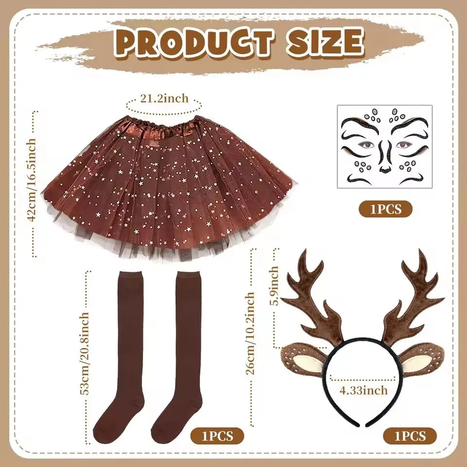 Déguisement Renne Sexy Femme 4 Pièces – Tutu et Bois – vue 6