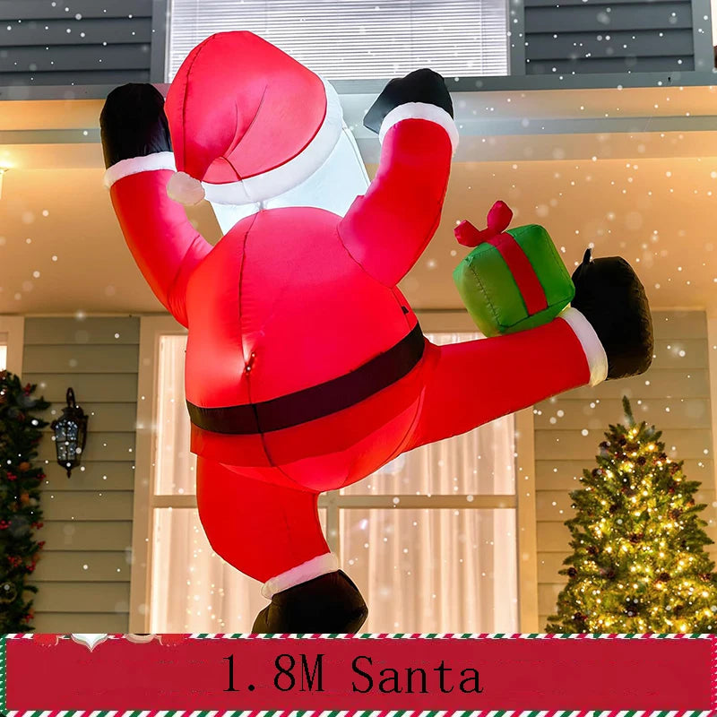 Père Noël Grimpeur Gonflable 2,4 m – Décoration Extérieure – vue 22
