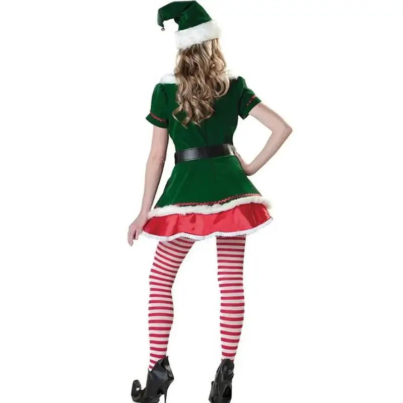 Déguisement Lutine de Noël Sexy Rouge et Vert