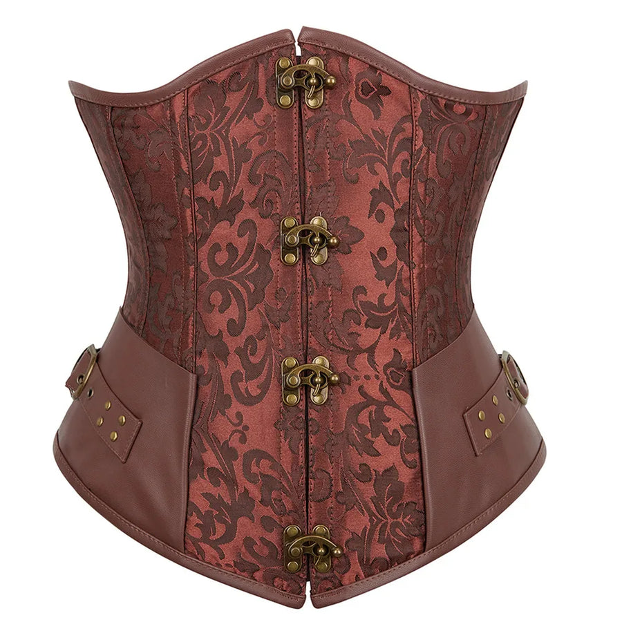Déguisement Pirate Gothique Femme 3 Pièces – Corset Brodé – vue 2