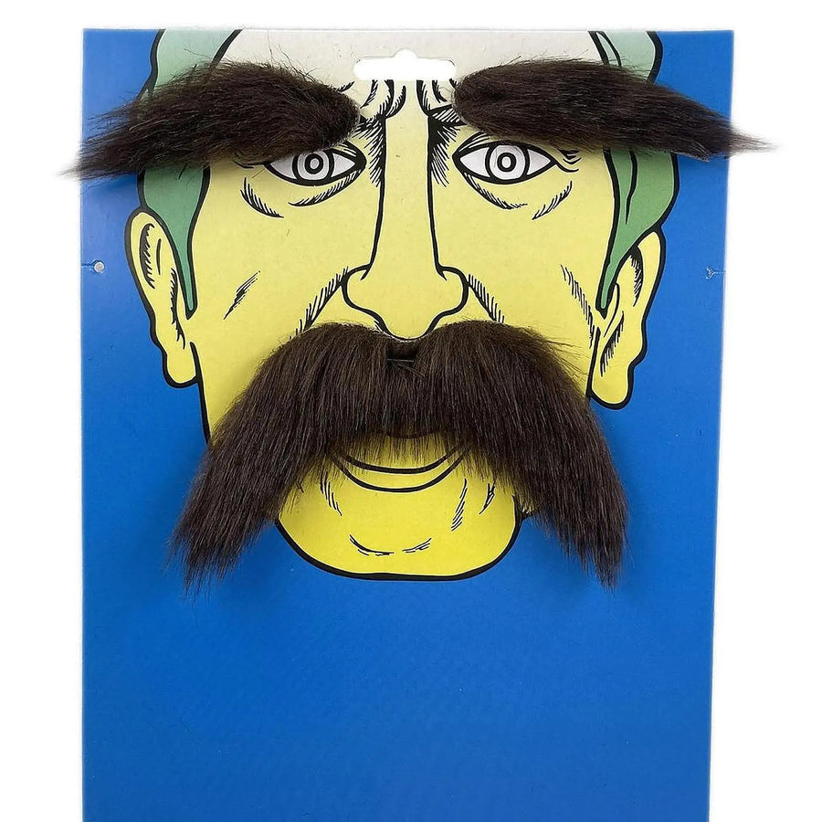 Kit Fausse Moustache et Sourcils Auto-Adhésifs - Déguisement – vue 5