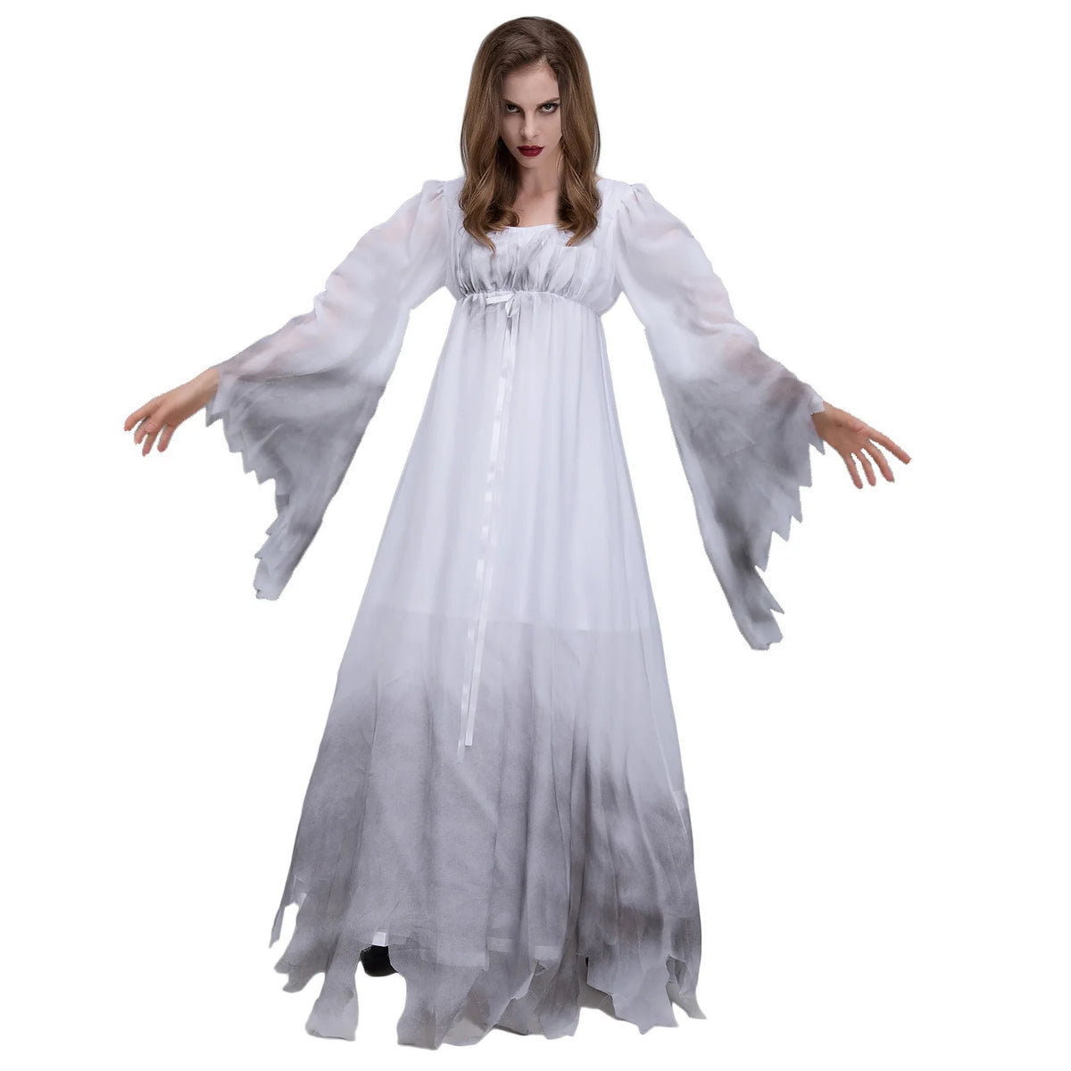 Robe Mariée Fantôme Halloween Femme – Blanche, S à XXL