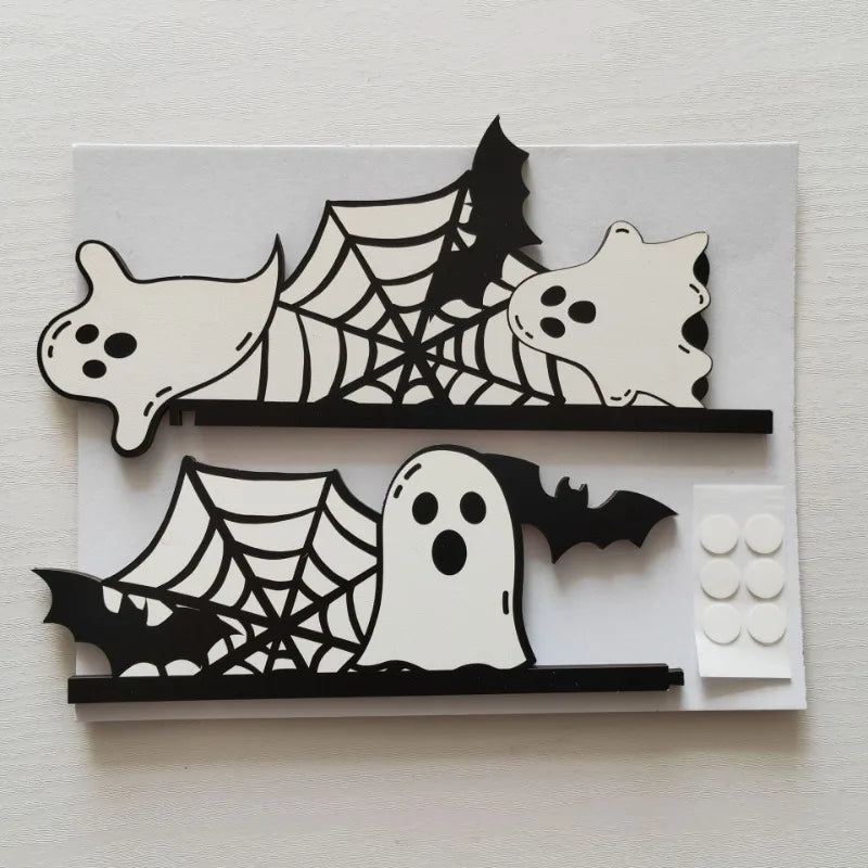 Décorations d'Angle de Porte Halloween en Bois – 8 Modèles