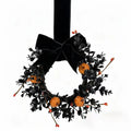 Couronne décorative noire Halloween – vue 7