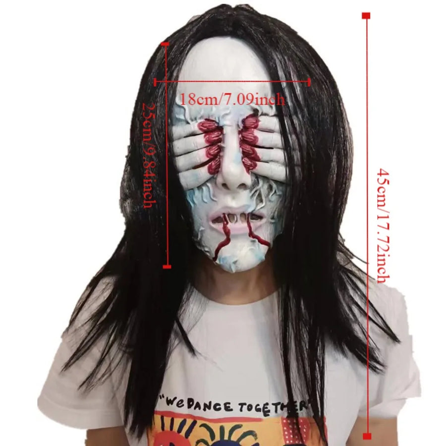 Masque Démon Aveugle à Longs Cheveux – vue 6
