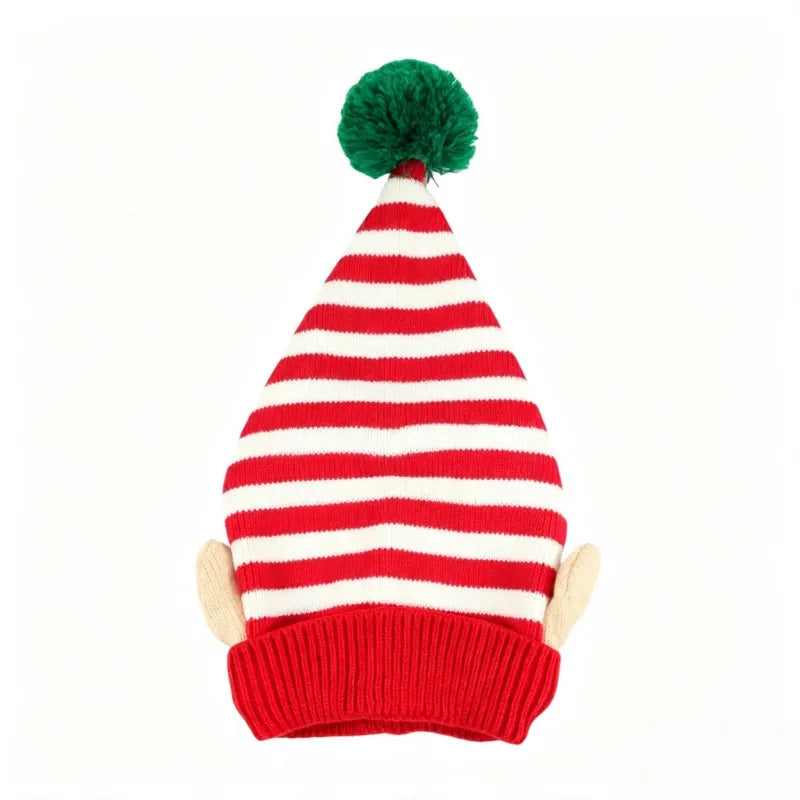 Bonnet de Lutin Rayé avec Oreilles