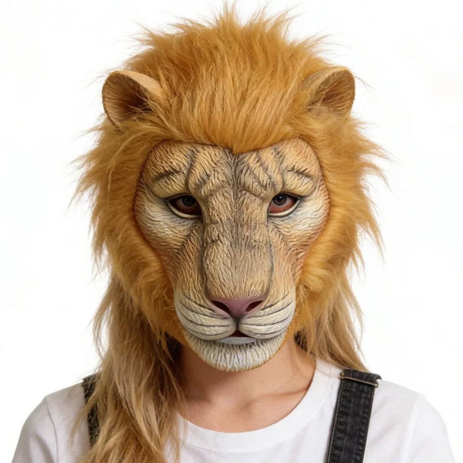 Masque Lion Blanc en Latex
