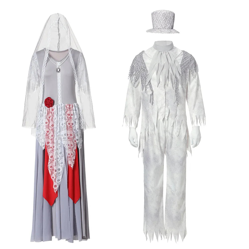Costume Mariée Zombie ou Marié Fantôme – S à XXL