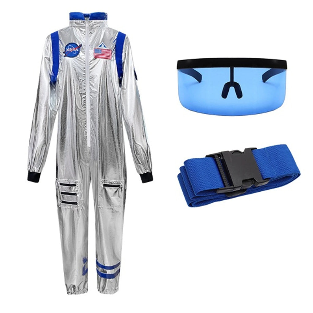 Déguisement Astronaute Adulte — Combinaison Argentée et Lunettes – vue 4