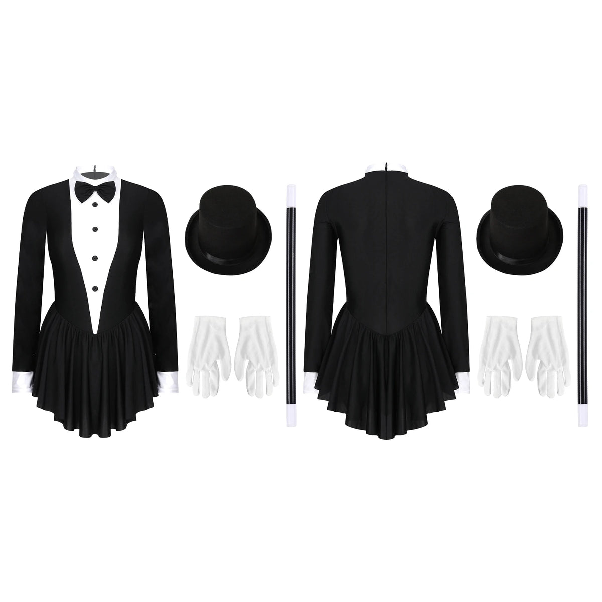 Costume Maîtresse de Cérémonie Femme – Noir, S à XL