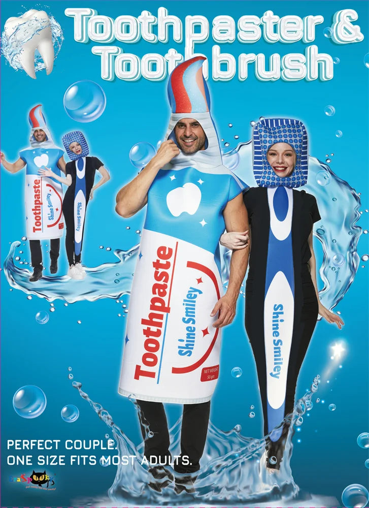 Déguisement Couple Brosse à Dents et Dentifrice – vue 2